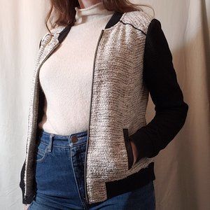 Knit bomber jacket
